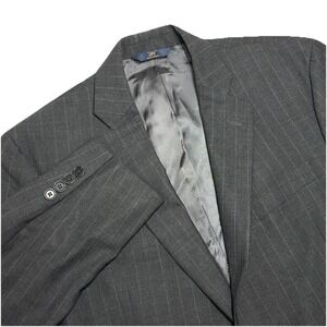 Brooks Brothers Blazer Mens 42R Gray Pinstripe 346‎ Regent Fit Wool Blend Jacket